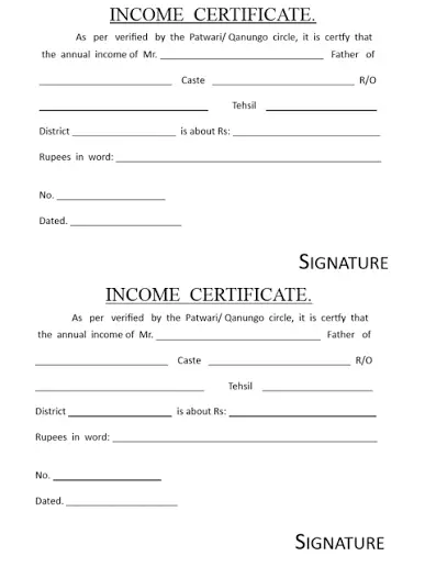 Bihar Income Certificate Correction के लिए जरूरी Documents